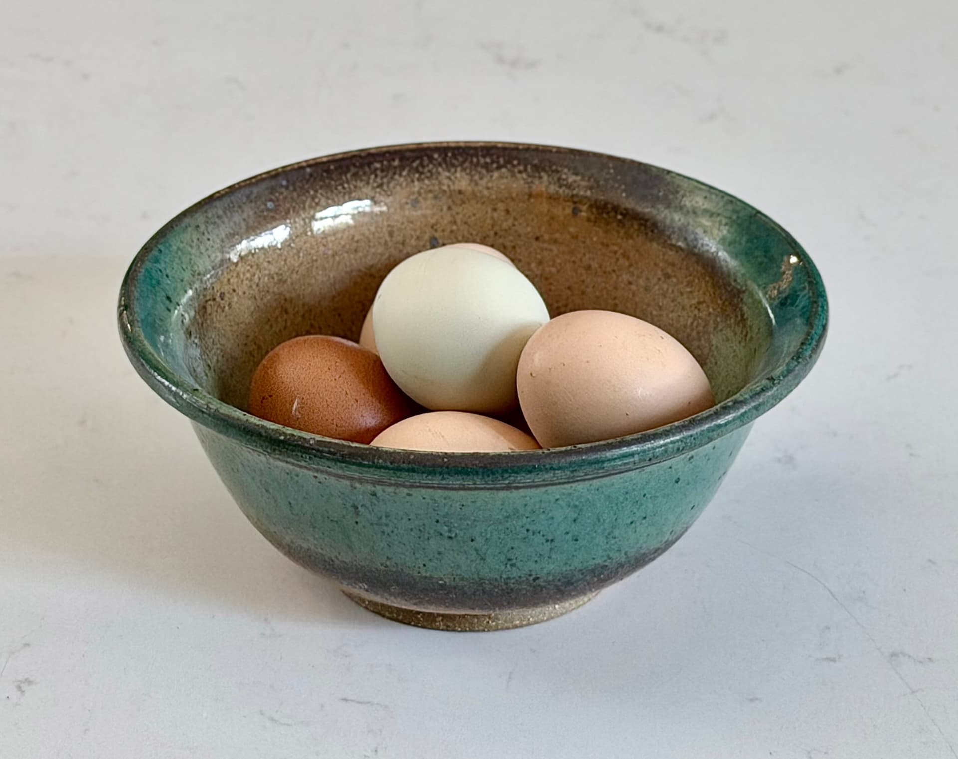 A bowl of Etta's fresh eggs
